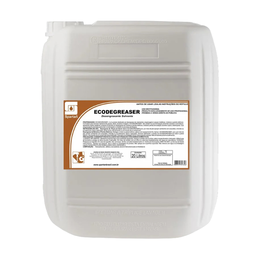 Desengraxante Dielétrico Cold Solvent 20L Degreaser Spartan