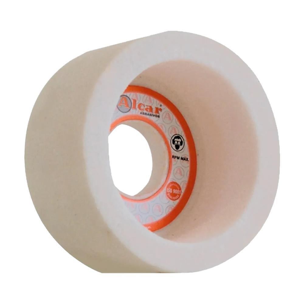 Rebolo Copo Branco Reto s/Rosca 6x3 Grão 60 Alcar