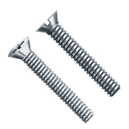 Parafuso Ferro Rosca UNC Cabeça Chata Fenda 1/4 X 7/8"