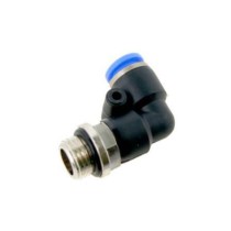 Cotovelo PU macho 08 mm rosca 1/4" BSP