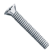 Parafuso rosca máquina inox cabeça chata fenda UNC 1/4 x 2.1/2"