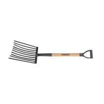 Forcado para cascalho 10 dentes cabo de madeira Y 77158/504