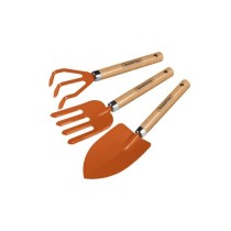 Jogo para jardinagem 3 peças cabo de madeira 78100/801