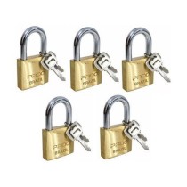 Cadeado em latão 40 mm com mesmo segredo 5 unidades LT-40
