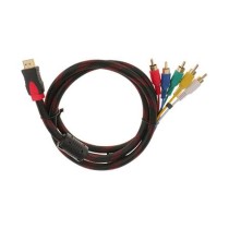 Cabo HDMI-5RCA video componente 1,8 metros - Importado