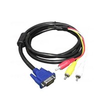 Cabo de vídeo VGA para 3 RCA 1,8 metros 10.661 - Importado