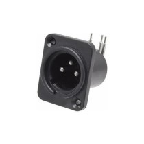 Plug Cannon para painel 3P macho 35.158 - Importado