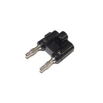 Plug de PVC banana duplo preto 53.172 - Importado