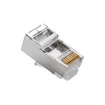 Plug RJ45 8 x 8 blindado CAT.6E - Importado