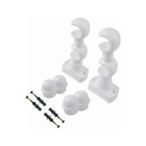 Suporte para varão cortina duplo 19 mm branco