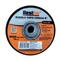 Rebolo Copo Conico c/Rosca M14 4x2 Grão 80 Bestfer