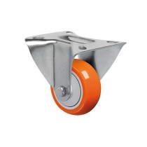 Rodízio laranja de ferro fixo 8" FM 82 UNS