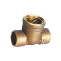 Tê rígido cobre rosca central fêmea 22 x 1/2" NPT com bolsa 812