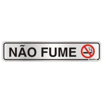 Placa sinalização alumínio 05 x 25 100AR "Não Fume"