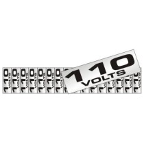 Placa sinalização alumínio 05 x 25 100CO "110V"