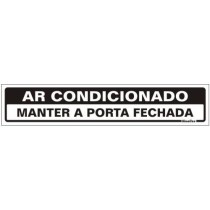 Placa sinalização PVC 05 x 25 200AG "Ar Condicionado"