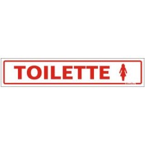 Placa sinalização PVC 05 x 25 200AH "Toilette Feminino"
