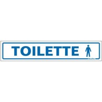 Placa sinalização PVC 05 x 25 200AI "Toilette Masculino"