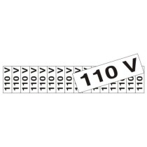 Placa sinalização PVC 05 x 25 200AX "110V"