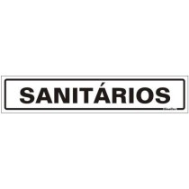 Placa sinalização PVC 05 x 25 200BJ "Sanitários"
