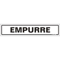 Placa sinalização PVC 05 x 25 200BK "Empurre"