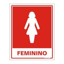 Placa sinalização PVC 15 x 20 200AC "Feminino"