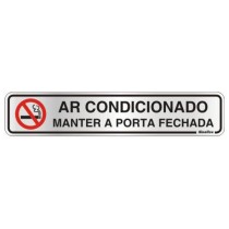 Placa sinalização alumínio 05 x 25 100AN "Ar Condicionado"