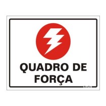 Placa sinalização PVC 15 x 20 200AK "Quadro de Força"