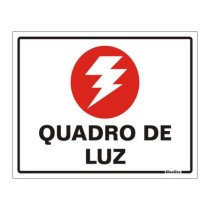 Placa sinalização PVC 15 x 20 200AL "Quadro de Luz"