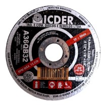 Disco Corte Ferro 115mm P/Esmerilhadeira 4.1/2"Icder A36QB32