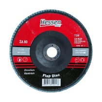 Disco lixa Fibra Flap Zirconio Inox/Ferro 180mm 80 Hessen