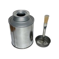 Lata Tampa Rosca Com Pincel 250ml Colas Tintas Artesanato Po