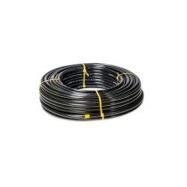 Mangueira Irrigação Preta PEBD 1/2x2mm Ponteira Amarela 1mt