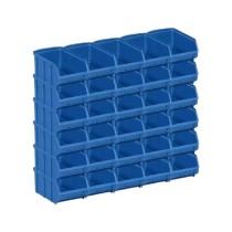 Kit 144 Caixa Box Gaveteiro Industrial Bin Azul n3 8x10x16cm
