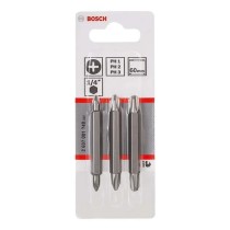 JOGO PONTAS BIT DUPLO 3PC 60MM PH1+PH2+PH3 BOSCH 2607001748