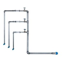 Cavalete galvanizado para 3 medidores