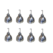 Kit com 8 Luminaria Industrial 16" Bocal E-40 C/Gancho