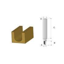 Fresa haste 1/4" Canal Redondo 3/16"-4,76mm - Makita D-01688