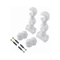 Suporte para varão cortina duplo 28 mm marfim