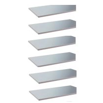 Kit 6 Bandejas Pesada Estante Amapa Cinza Ch22 60kg 40x92cm