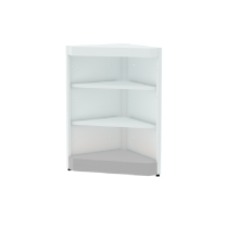 Balcao Comercial de Canto Aberto Branco Amapa 100x75x43cm
