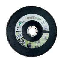 Disco lixa Fibra Flap Zirconio Inox/Ferro 180mm 120 Deerfos