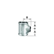 Tee galvanizado de redução BSP 1.1/2 x1"