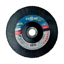 Disco lixa Fibra Flap Zirconio Inox/Ferro 180mm 60 Ciser