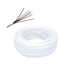 Cabo Manga 6 vias 0,4mm 100mt CFTV Malha 72% Branco Condutti