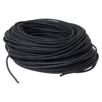 Cabo Microfone Preto C/Malha Mono 1x0,12mm 100mt