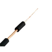 Cabo Microfone Preto C/Malha Mono 1x0,12mm 1mt