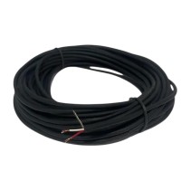 Cabo Microfone Preto C/Malha Stereo 2x0,12mm 25mt