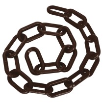 Corrente Plástica Sinalização 7mm Marrom 1mt Deltaplus