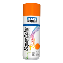 Tinta Spray Laranja Fluorescente Luminoso 350ml Tekbond